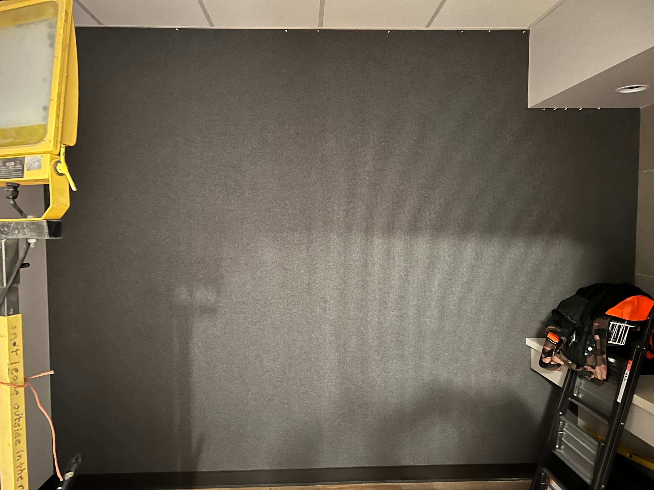 Sound-absorbing acoustic wall panels at a Downtown Calgary government office