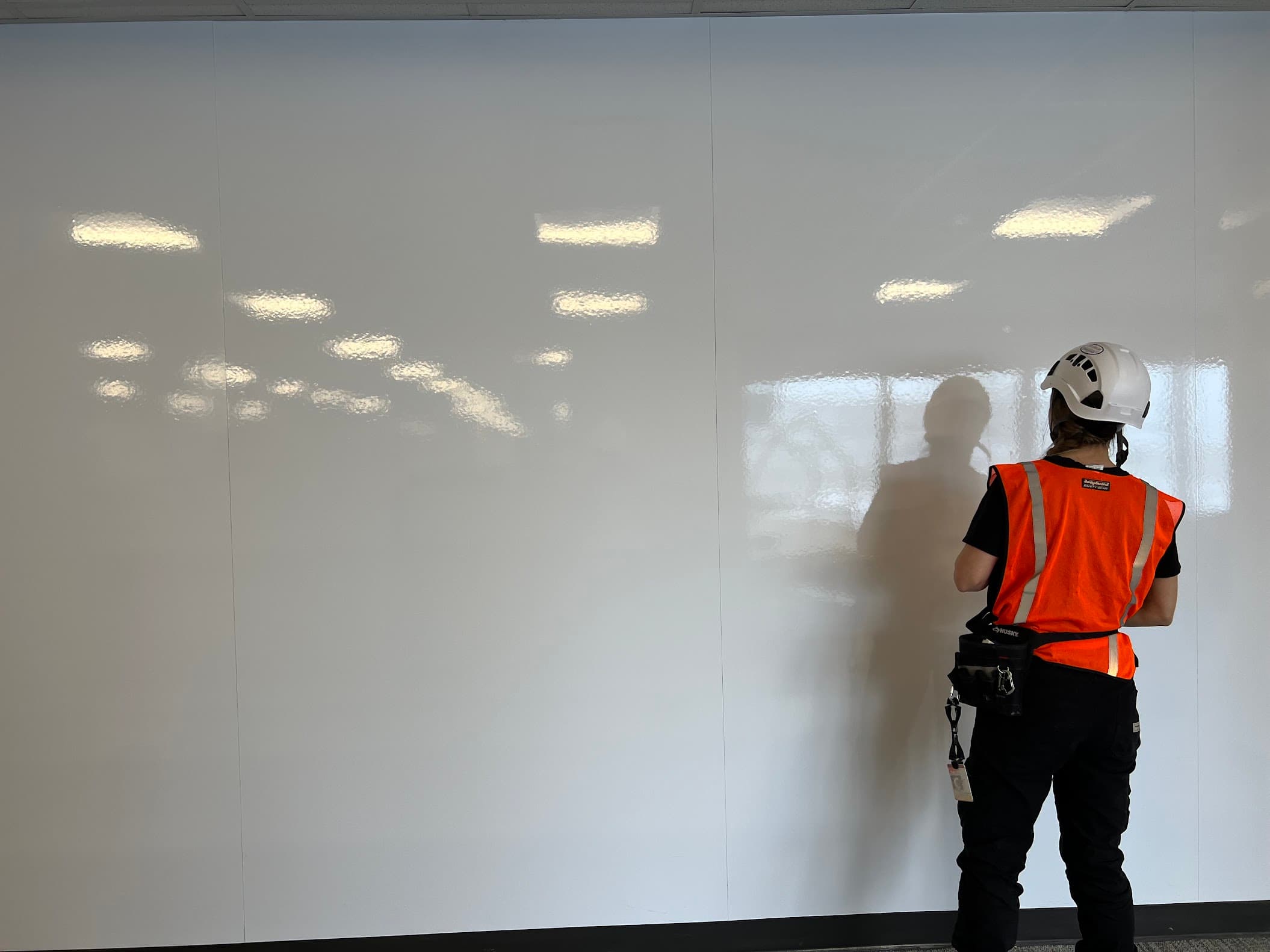 Whiteboard film installation at a Downtown Calgary government office