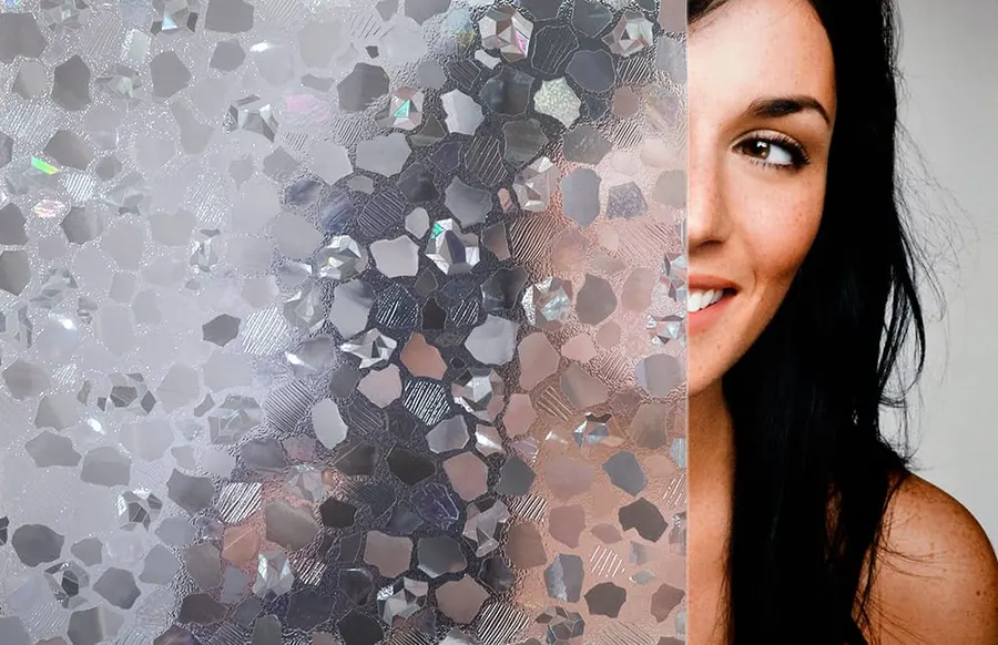 Charlestown — Ice glass decorative window film for Calgary glass