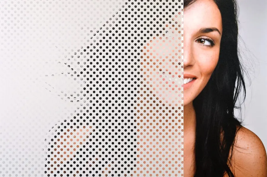 Dot Screen 18 — Frosted patterns decorative window film for Calgary glass