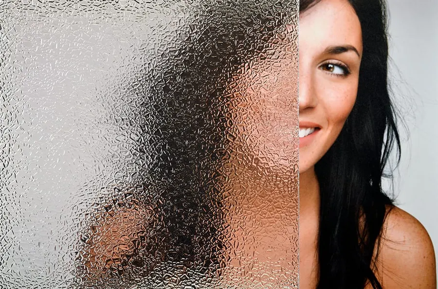 Drops Static Cling — Ice glass decorative window film for Calgary glass