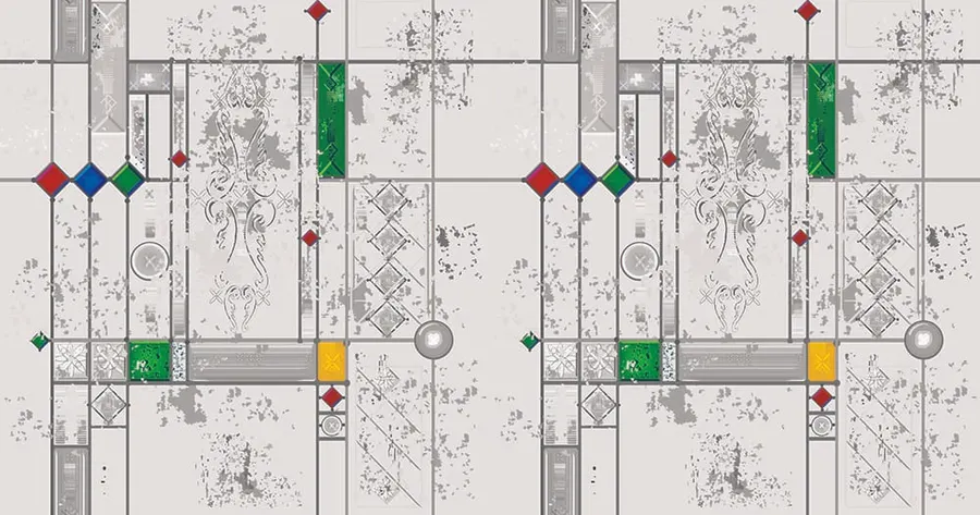 French Quarter — More designs decorative window film for Calgary glass