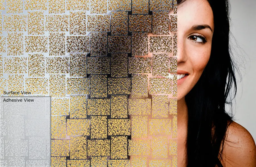 Gold Weave — More designs decorative window film for Calgary glass