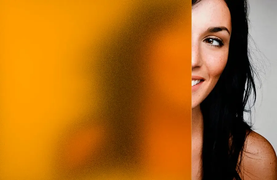 Golden Yellow Sand Blast — Coloured frost decorative window film for Calgary glass