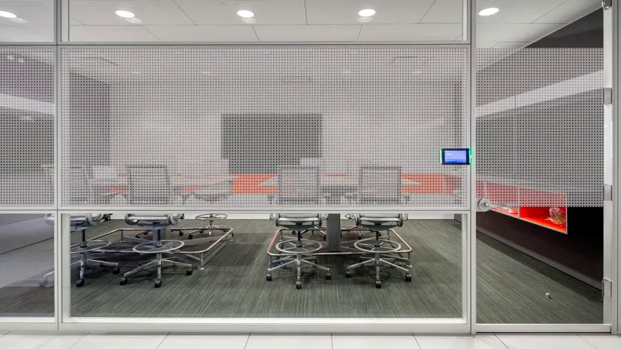 Grid by Designtex — Geometric decorative window film for Calgary glass