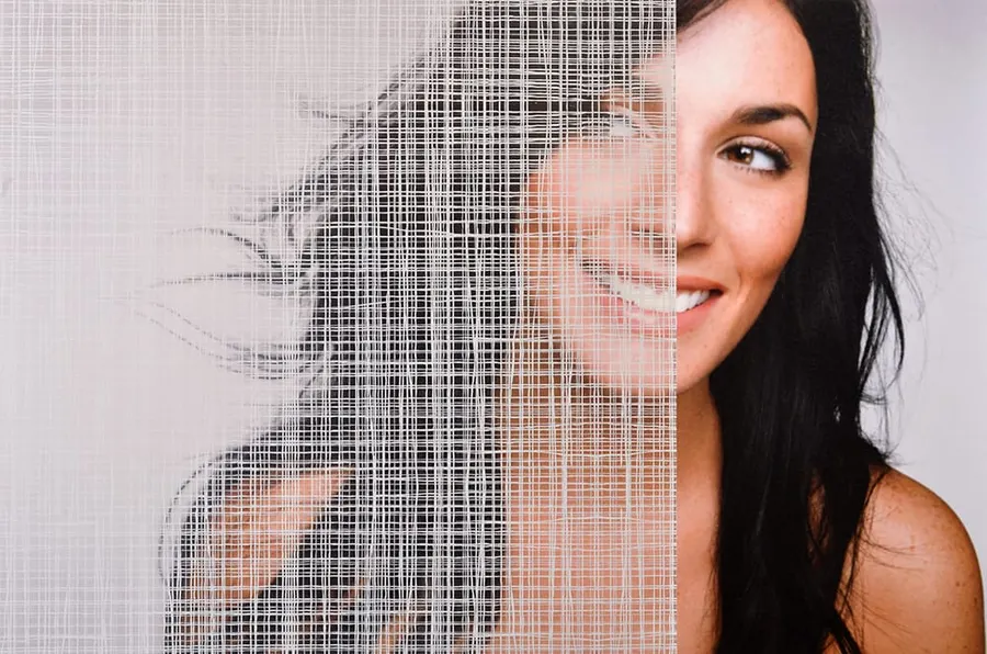 Linen — Textile & woven decorative window film for Calgary glass