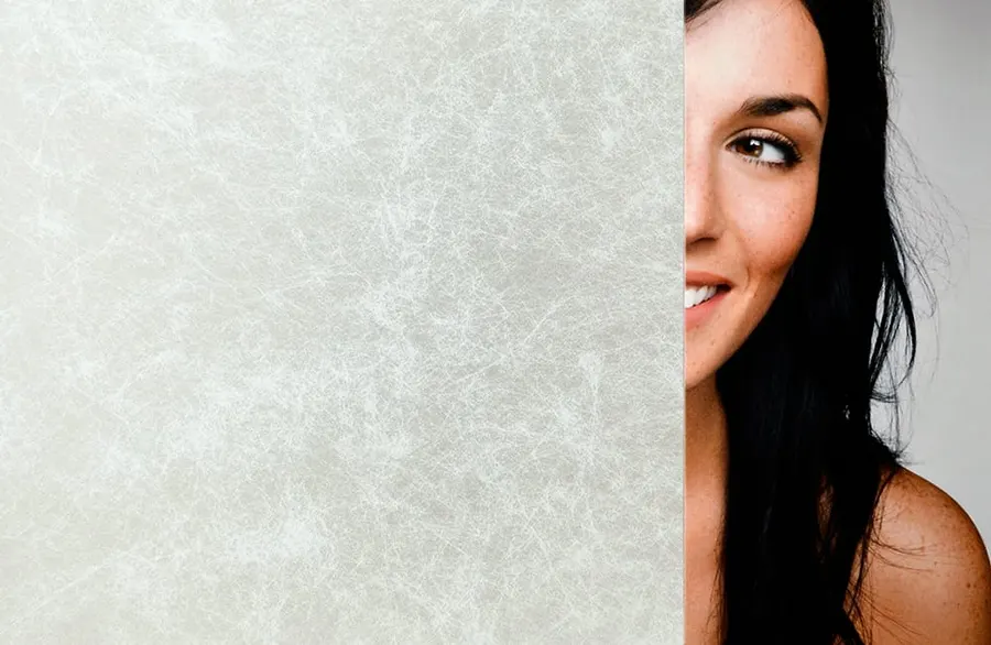 Matrix White Matte — Textile & woven decorative window film for Calgary glass