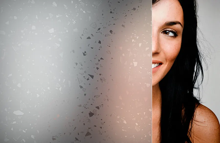 Matte Terrazzo — Marble & stone decorative window film for Calgary glass