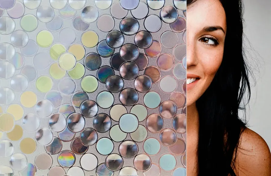 Polka Dots — Geometric decorative window film for Calgary glass