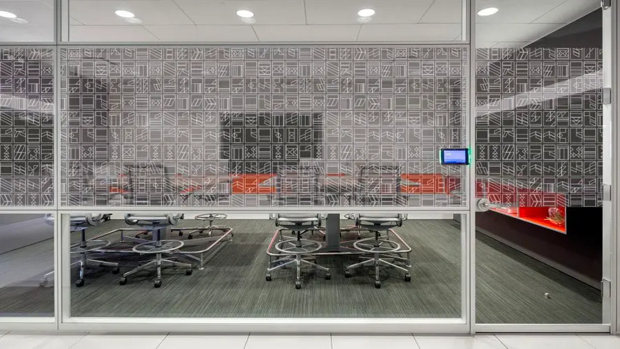 Semaphore by Designtex — Frosted patterns decorative window film for Calgary glass