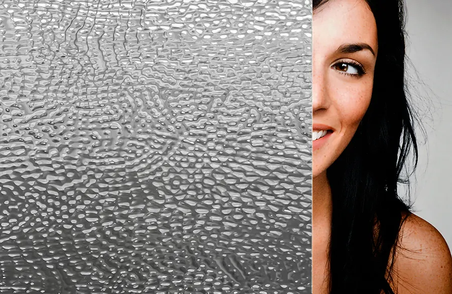 Silver Hammered — Frosted patterns decorative window film for Calgary glass