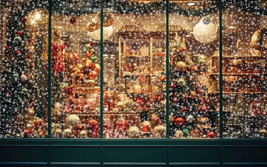 Snowfall — Pictorial & scenes decorative window film for Calgary glass