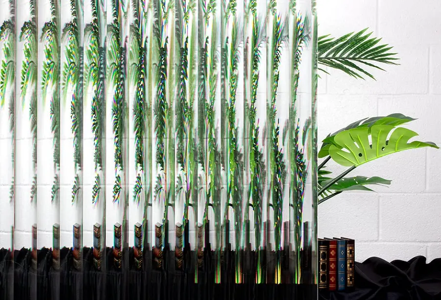 1" Reeded Glass Film — Lines & stripes decorative window film for Calgary glass