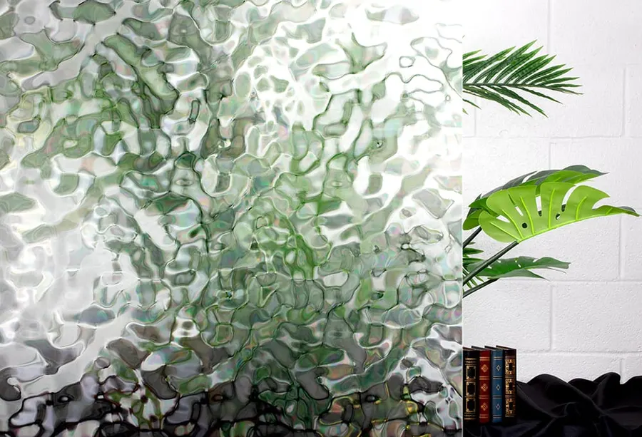 Wavy Glass — Organic decorative window film for Calgary glass