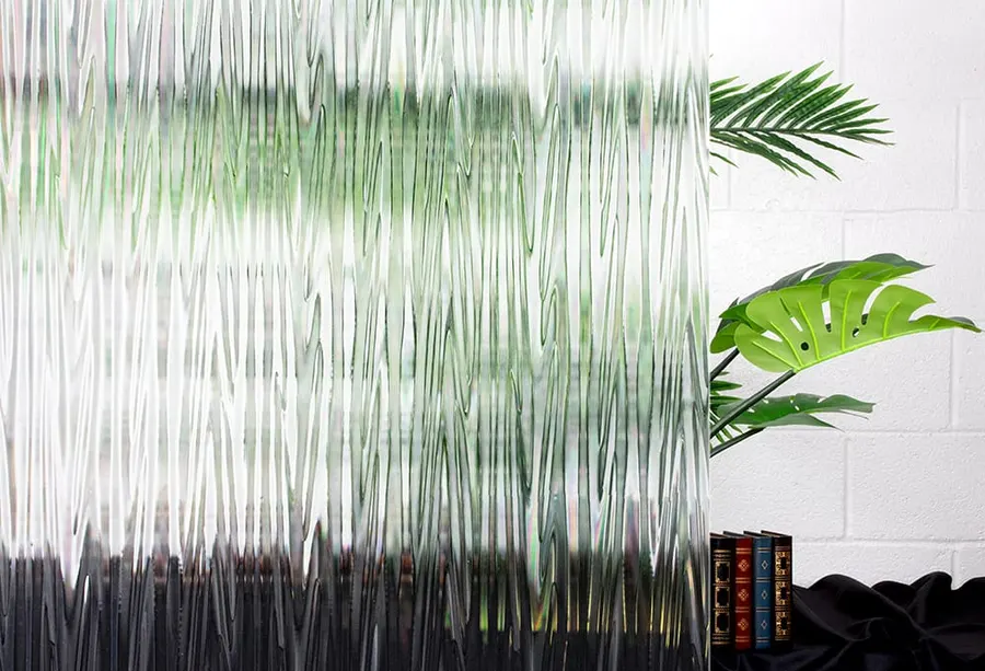 Solitude — Lines & stripes decorative window film for Calgary glass