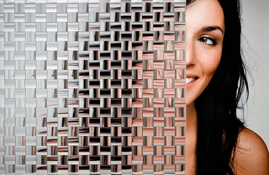 Crystal Weave — Frosted patterns decorative window film for Calgary glass