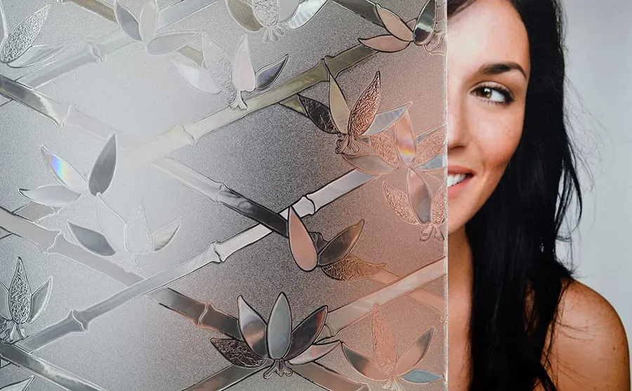 Cut Glass Bamboo — Nature decorative window film for Calgary glass