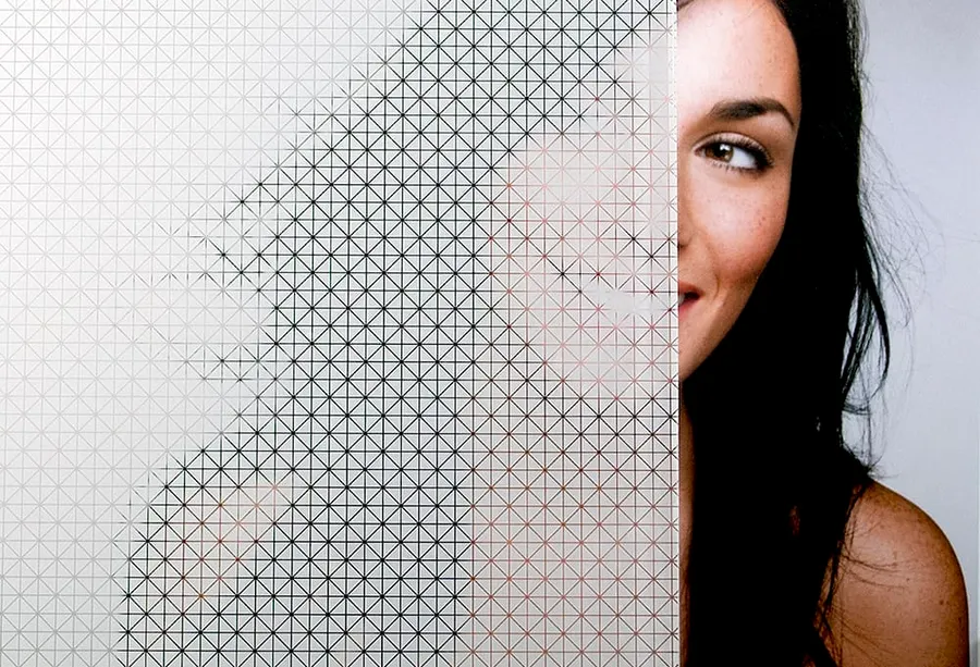 Geometric — Geometric decorative window film for Calgary glass