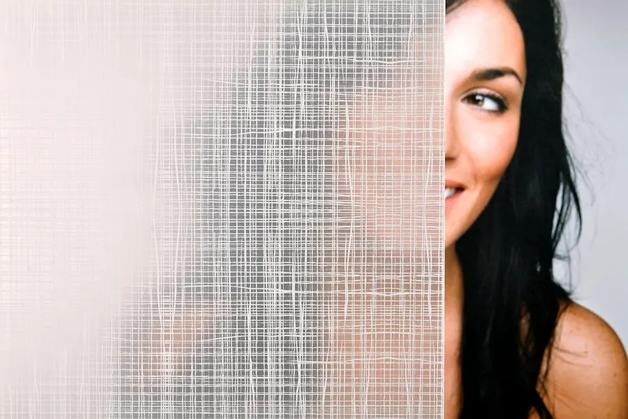 Matte Linen — Nature decorative window film for Calgary glass