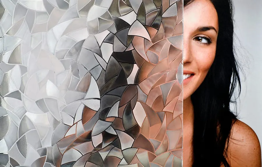 Neptune Static Cling — Diamonds decorative window film for Calgary glass