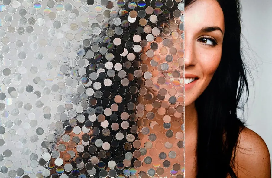 Bubbles Static Cling — Geometric decorative window film for Calgary glass