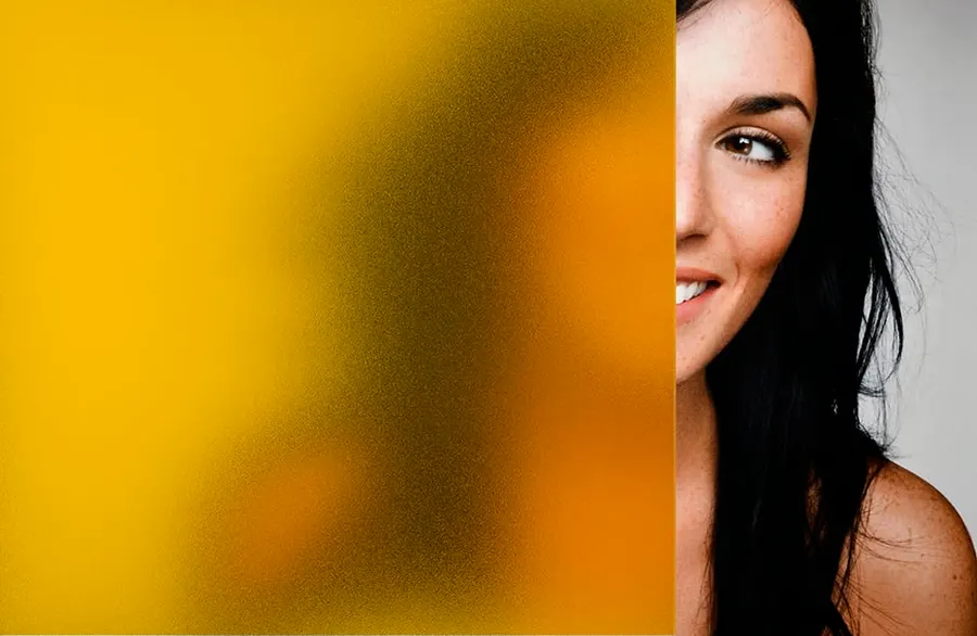 Yellow Sand Blast — Coloured frost decorative window film for Calgary glass