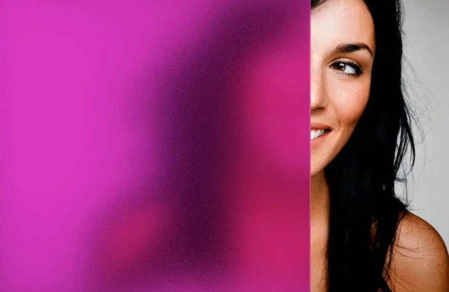 Telemagenta Sand Blast — Coloured frost decorative window film for Calgary glass