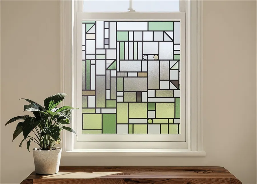 SXEG-3460-UG Oak Park Stained Glass — More designs decorative window film for Calgary glass
