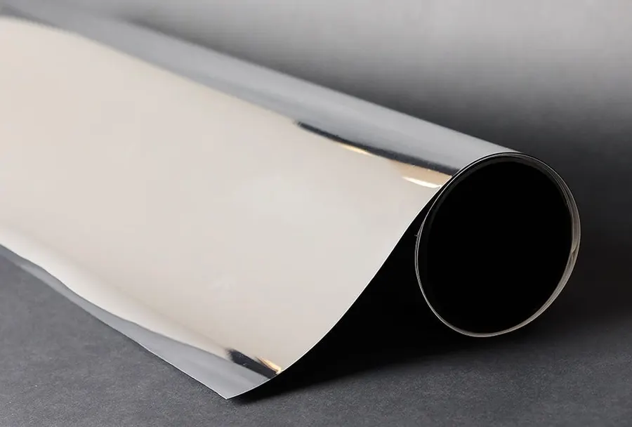 Silver Mirror Opaque — Stained glass decorative window film for Calgary glass