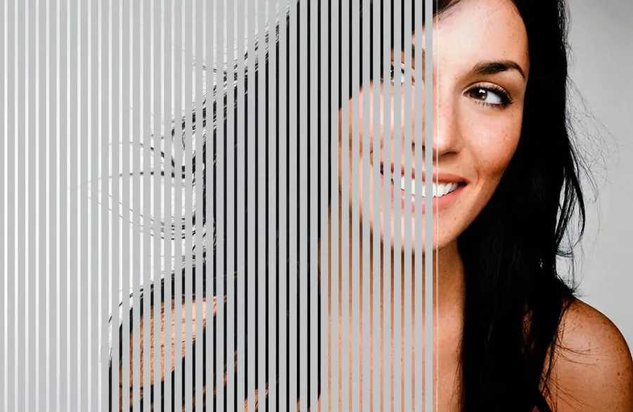 Thin Grey Lines — Lines & stripes decorative window film for Calgary glass