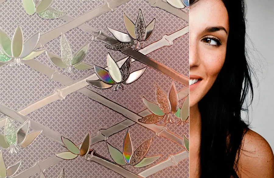 TRANQUILITY BAMBOO STATIC CLING — Nature decorative window film for Calgary glass