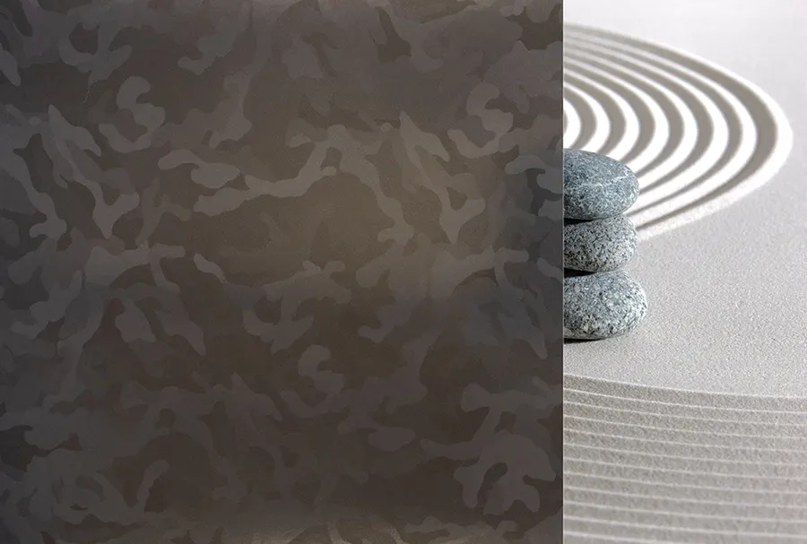 Urban Camo — Frosted patterns decorative window film for Calgary glass
