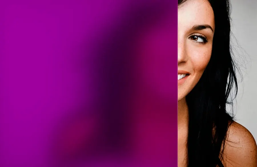 Violet Sand Blast — Coloured frost decorative window film for Calgary glass