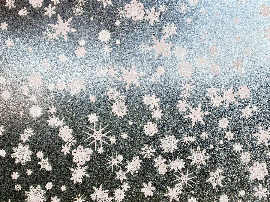 White Snowflakes — Pictorial & scenes decorative window film for Calgary glass