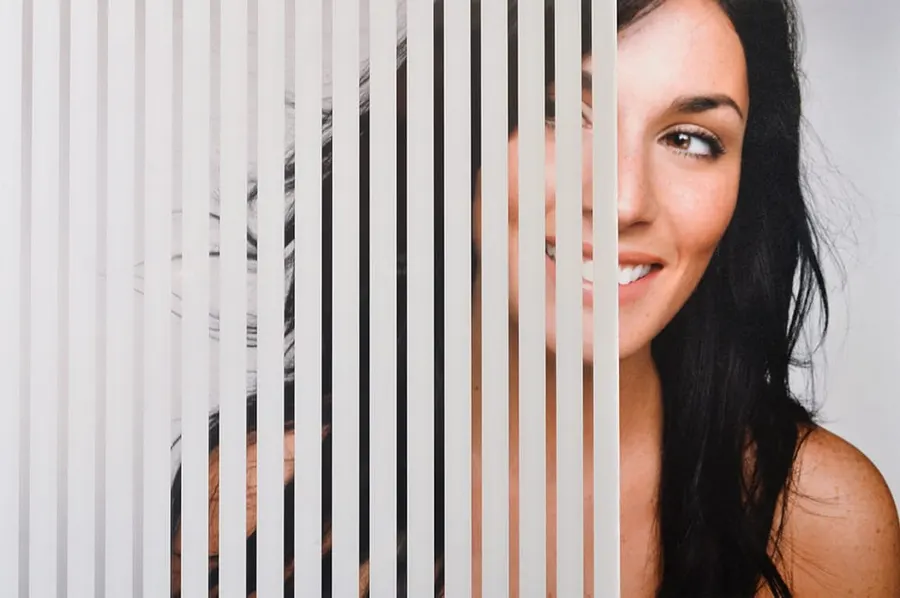 White Stripe 3/8" — Lines & stripes decorative window film for Calgary glass