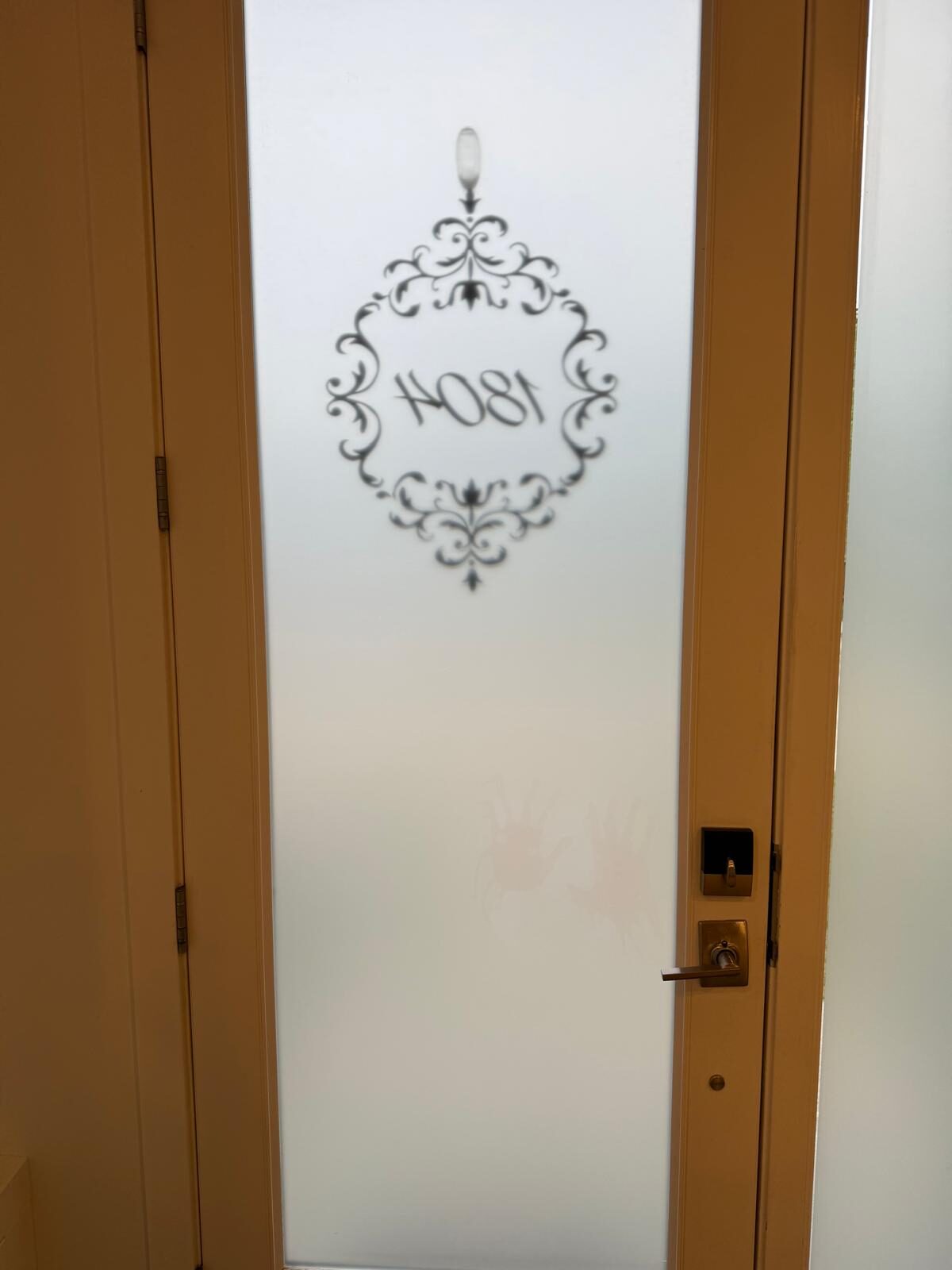 Frosted Entry Door Privacy Film Replacement – Capitol Hill Calgary — Capitol Hill, NW Calgary, AB