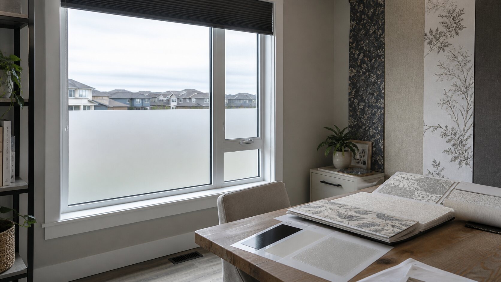 NW Calgary feature wall wallpaper installation
