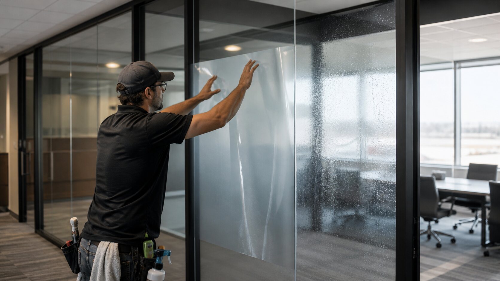 SE Calgary commercial security film storefront