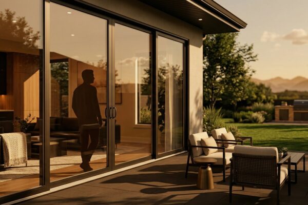 West-facing Calgary window with solar film for afternoon glare and heat control