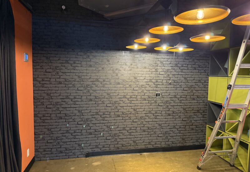 Faux Brick Wallpaper – Minas Steakhouse — Downtown Calgary