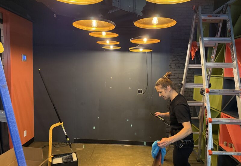 Wallpaper Installation Progress – Minas Steakhouse — Downtown Calgary
